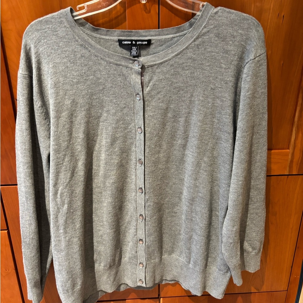 Cable & Gauge Charcoal Knit Cardigan